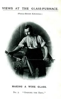 Glassblower: Franco-British Exhibition 1908 - Webb Glass