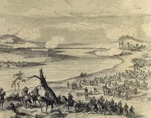 Americana: Franco-Prussian War. 1870-1871. Battle of Longeville. Engrav