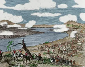 Americana: Franco-Prussian War. 1870-1871. Battle of Longeville. Engrav