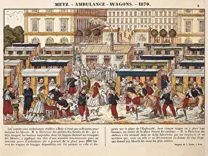 Medicina: Franco-Prussian War. 1870-1871. Ambulance wagons