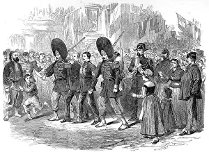 Bearskins: Franco-Prussian War. First German Prisoners brought into Met