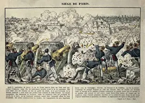Etchings: Franco-Prussian War. Siege of Paris by the Prussian