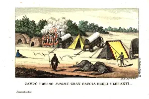 Vaillant: Francois Le Vaillant's camp at Poort after