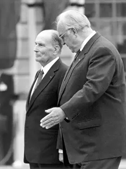 Mitterand: Francois Mitterand and Helmut Kohl