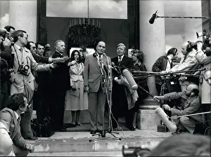 Elysee: Francois Mitterrand and Helmut Schmidt in Paris
