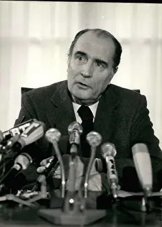 Denounced: Francois Mitterrand at press conference