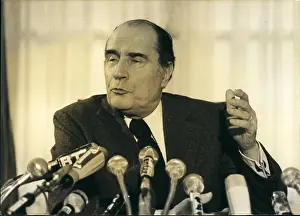 Promoted: Francois Mitterrand at press conference, Paris