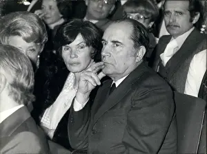 Danielle: Francois Mitterrand and wife at conference, Epinay, France