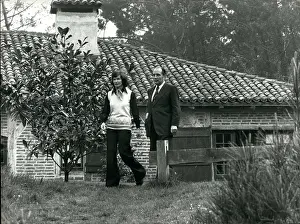 Landes: Francois Mitterrand and wife Danielle, Easter weekend
