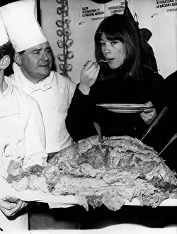 Onions: Francoise Hardy, singer and actress, with chef