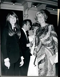 Figaro: Francoise Hardy, singer, and Claude Pompidou, at reception