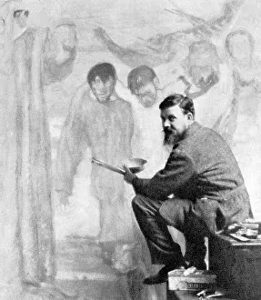 Brangwyn: Frank Brangwyn at work