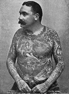 Tattooed: Frank de Burgh, tattooed man, 1897