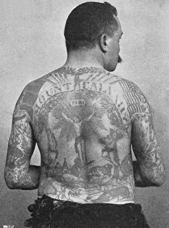Tattooed: Frank de Burgh, tattooed man, 1897