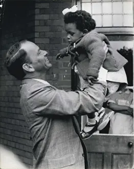 Handicapped: Frank Sinatra at blind children's home, Northwood, Middlesex