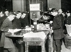 Franking: Franking machine at the London General Post Office