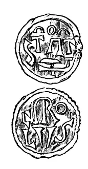 Denarius: Frankish Empire, denarius, by emperor Charlemagne
