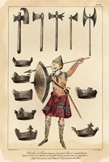 Treuttel And Wurtz: Frankish warrior, axes, franciscas, and crowns