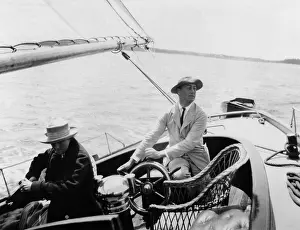Lcgr1305: Franklin D. Roosevelt sailing at Campobello in