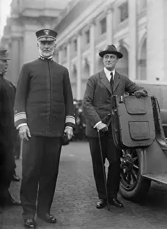 Asst: Franklin Roosevelt, with Adm. William Sims, WW1