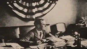 Paralyzed: Franklin Roosevelt in his Hyde Park study in 1923