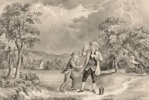1752: Franklin's experiment, June 1752, demonstrating