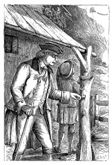 1869: Franklin's kite experiment, circa 1752. Benjamin