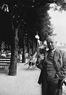 Lehar: Franz Lehar with his dog