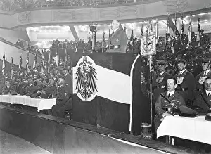 Demand: Franz Seldte at a demonstration of the Stahlhelm, circa