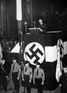 Lectern: Franz Seldte at the Union-Werke, 1935