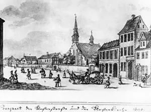 Klosterstraße: The Franziskaner-Klosterkirche in Berlin, around 1690