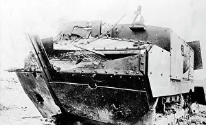 Chemin: Franzosischer Panzer an der Aisne, 1917