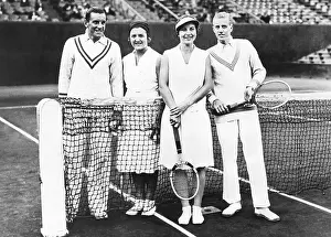 Garros: Fred Perry and Betty Nuthall (left) of Britain
