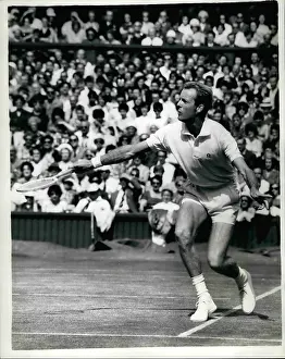 Santana: Fred Stolle in tennis match at Wimbledon