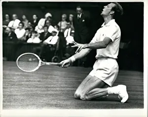 Santana: Fred Stolle in tennis match at Wimbledon
