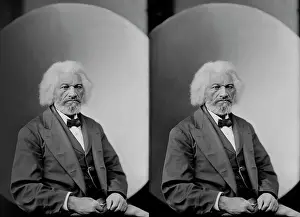 Stereo Card: Frederick Douglas - man - abolitionist - U.S. history