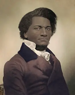 Describing: Frederick Douglass, ca. 1855, former slave and