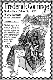 Recuperating: Frederick Gorringe advert - comforts for convalescents