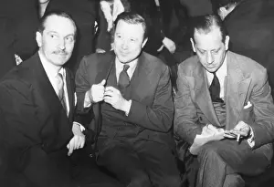 Fundraiser: Frederick March, Walter Reuther, and Melvyn Douglas