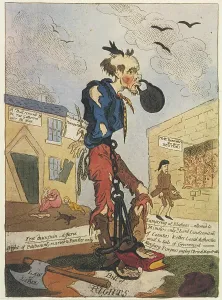 Peterloo: Free-born Englishman satire, after Peterloo