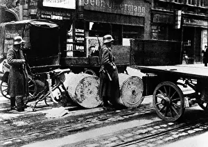 Free Corps post in the Berliner newspaper district during th