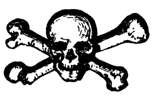 Crossbones: freemason, symbol, skull and crossbones