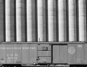 Elevators: Freight car and grain elevators at Omaha, ?