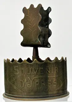 D Ypres: French 75 mm shell case base - Souvenir d'Ypres