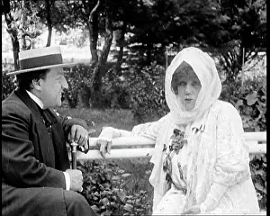 Bernhardt: French Actor Sarah Bernhardt Talking To A Male