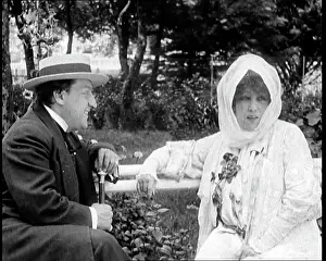 Bernhardt: French Actor Sarah Bernhardt Talking To A Male