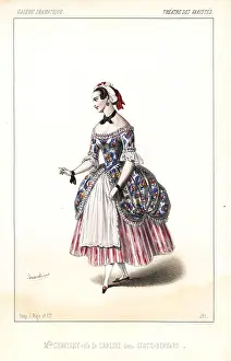 Dollet: French actress Mlle Chavigny as Carline in