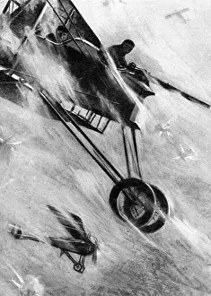 Dogfight: French airplane at the western front in the First World War