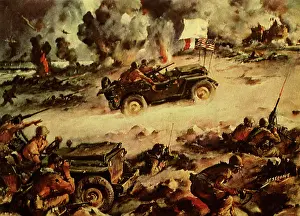 Casablanca: French and American Troops land on Beach