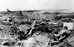 Attackers: A French assault on German positions (in foreground